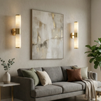 Cylindrical Lampatrin Alabaster Wall Lamp by Bling Lighting Studio