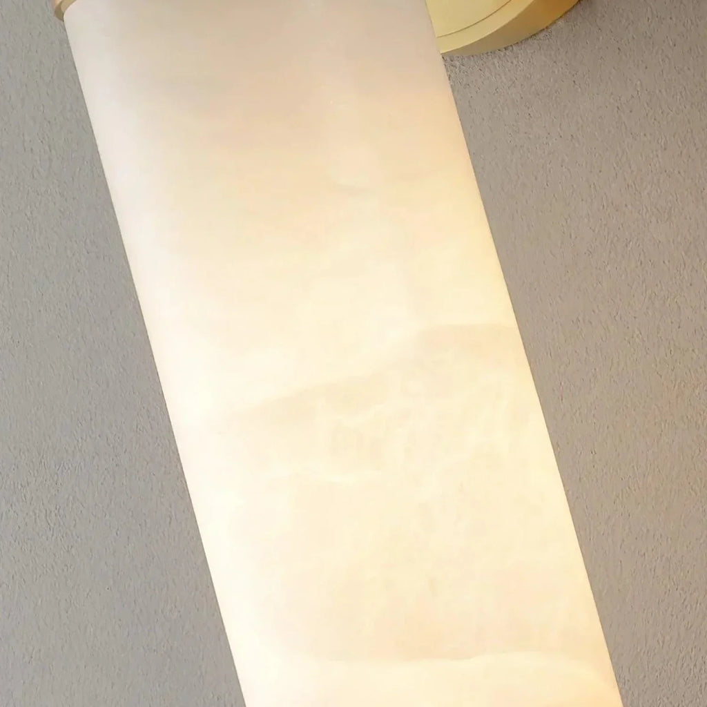 Cylindrical Lampatrin Alabaster Wall Lamp by Bling Lighting Studio