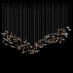 Amber Glass Drift Chandelier