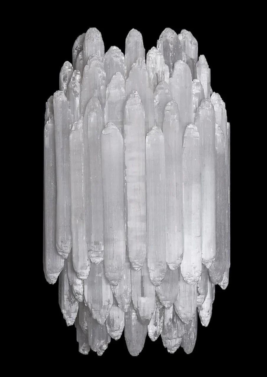 Shahida 13-Inch Selenite Wall Sconce by Bling Lighting Studio