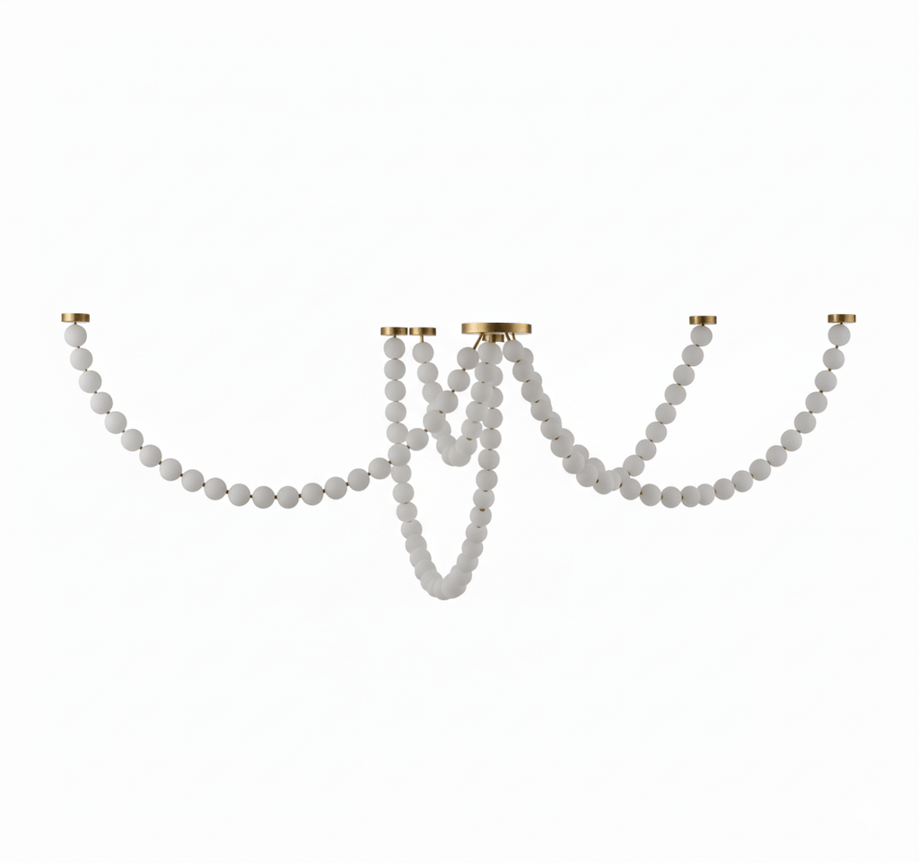 Pearl Glass Necklace Balls Chandelier
