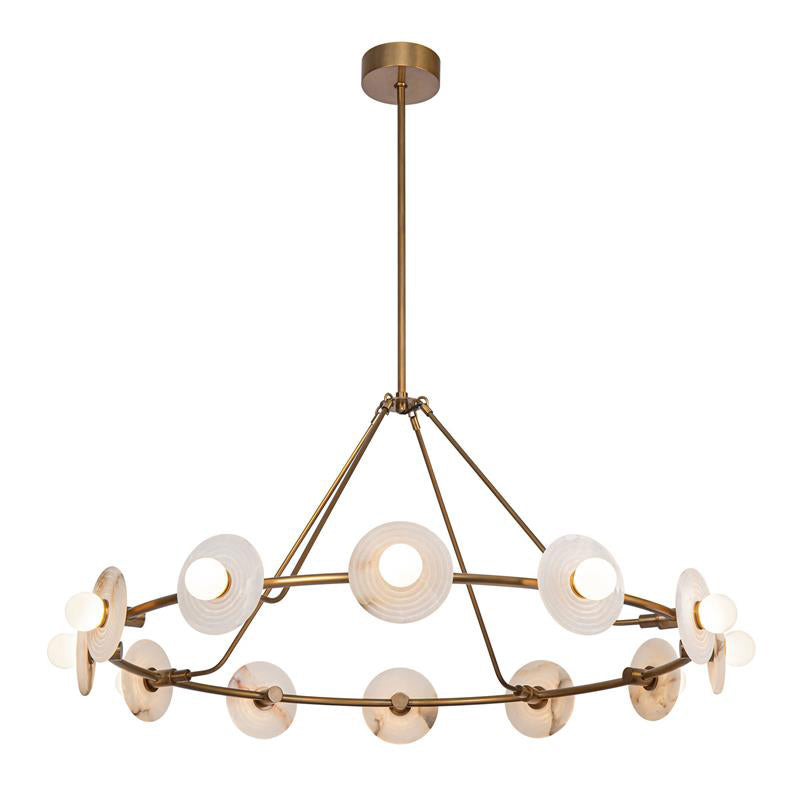 Dahlia Alabaster Chandelier by Bling Lighting Studio