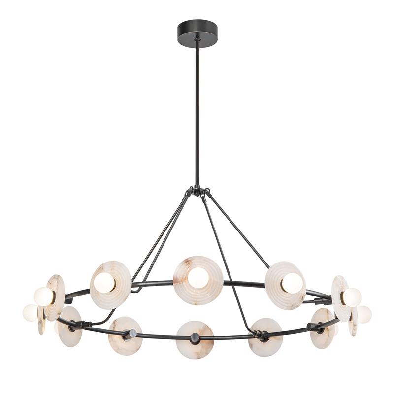 Dahlia Alabaster Chandelier by Bling Lighting Studio