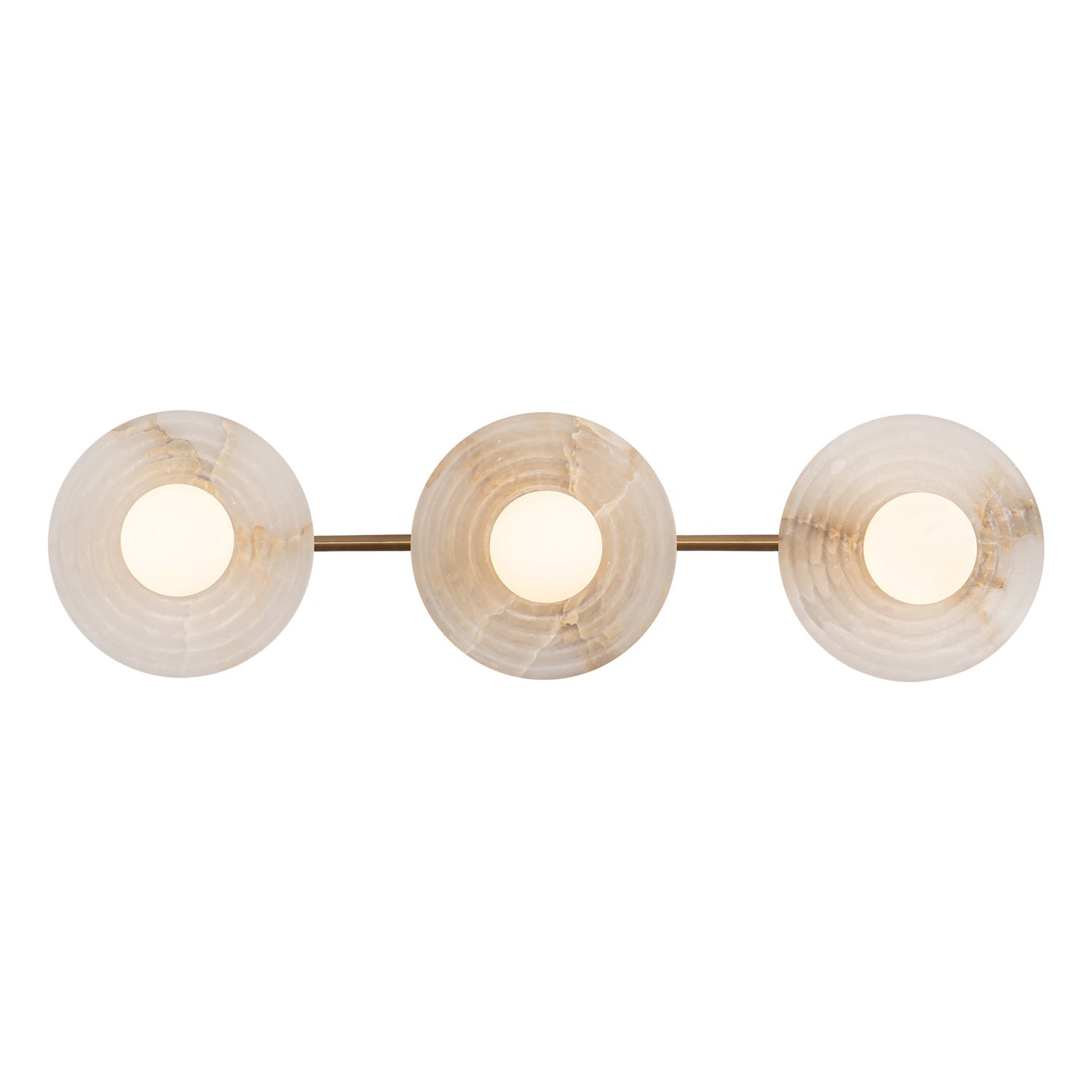 Dahlia Triple Alabaster Wall Sconce by Bling Lighting Studio