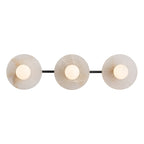 Dahlia Triple Alabaster Wall Sconce by Bling Lighting Studio