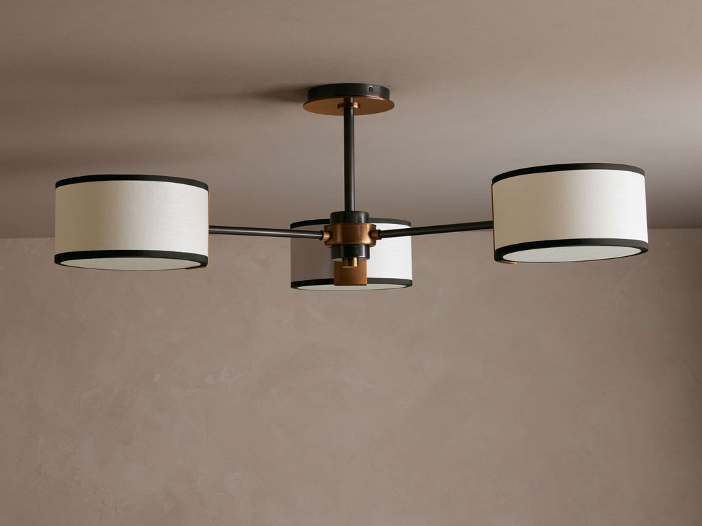 Daphne Fabric Flush Mount lighting fixture detail view