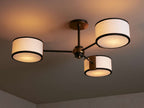 Daphne Fabric Flush Mount lighting fixture material and finish detail