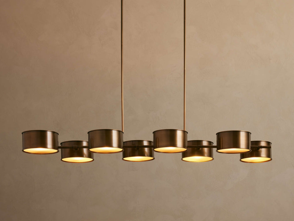 Daphne Metal Linear Chandelier by Bling Lighting Studio
