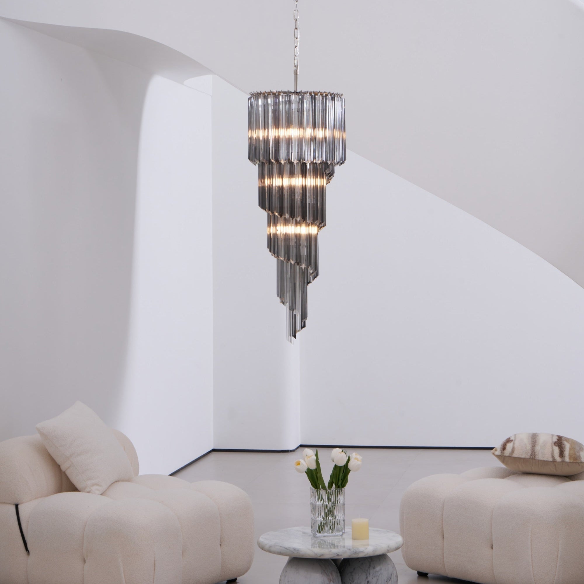 Dark Themed Cascading Rain Chandelier product image