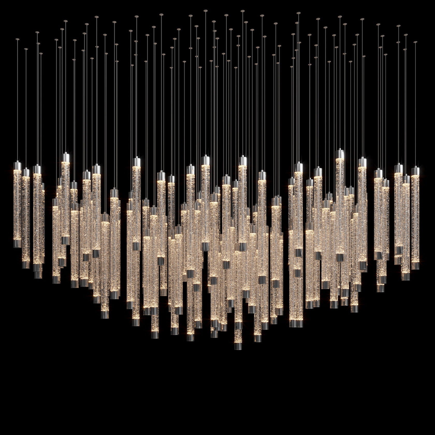 Bubble Tube Cascade Chandelier