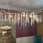 Luxury Crystal Geometric Branch Chandelier by Bling Lighting Studio