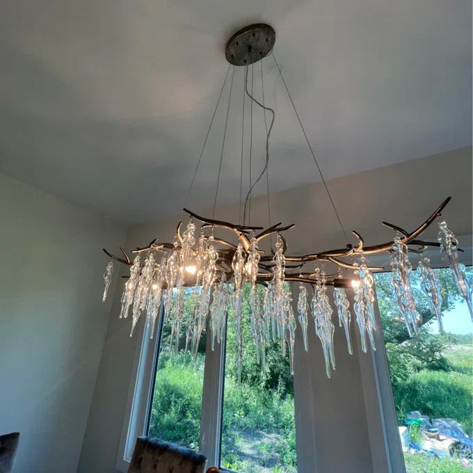 Luxury Crystal Geometric Branch Chandelier by Bling Lighting Studio
