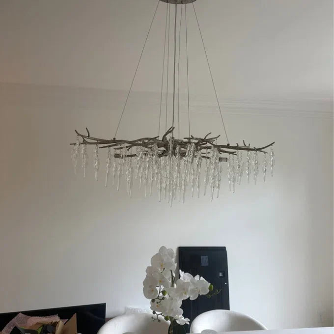 Luxury Crystal Geometric Branch Chandelier by Bling Lighting Studio