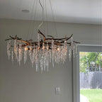 Luxury Crystal Geometric Branch Chandelier for High Ceilings product image