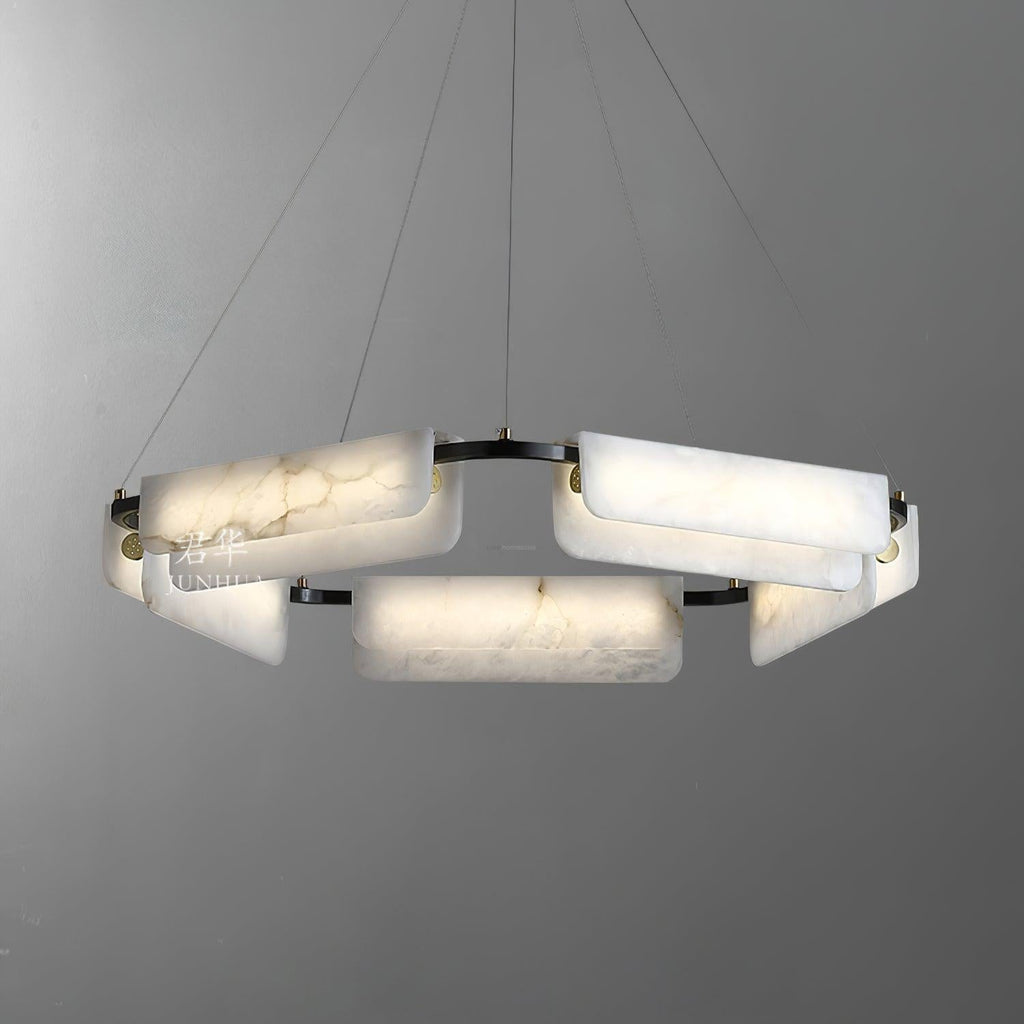 Delia Alabaster Chandelier 23.6''31.5'' by Bling Lighting Studio