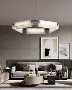 Delia Alabaster Chandelier 23.6''31.5'' by Bling Lighting Studio