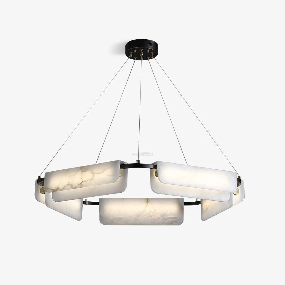 Delia Alabaster Chandelier 23.6''31.5'' by Bling Lighting Studio