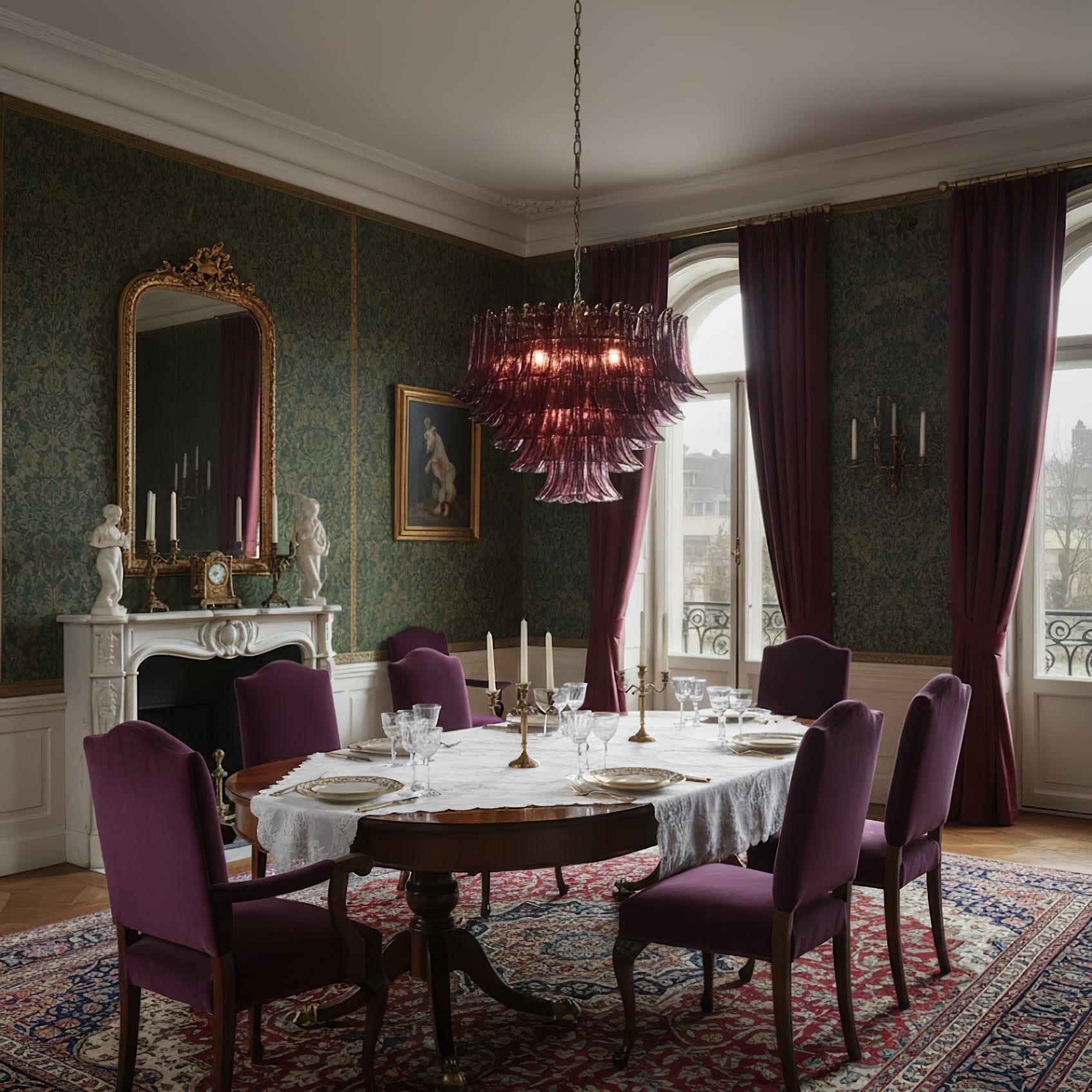 Designer Amethyst Bloom Chandelier product image