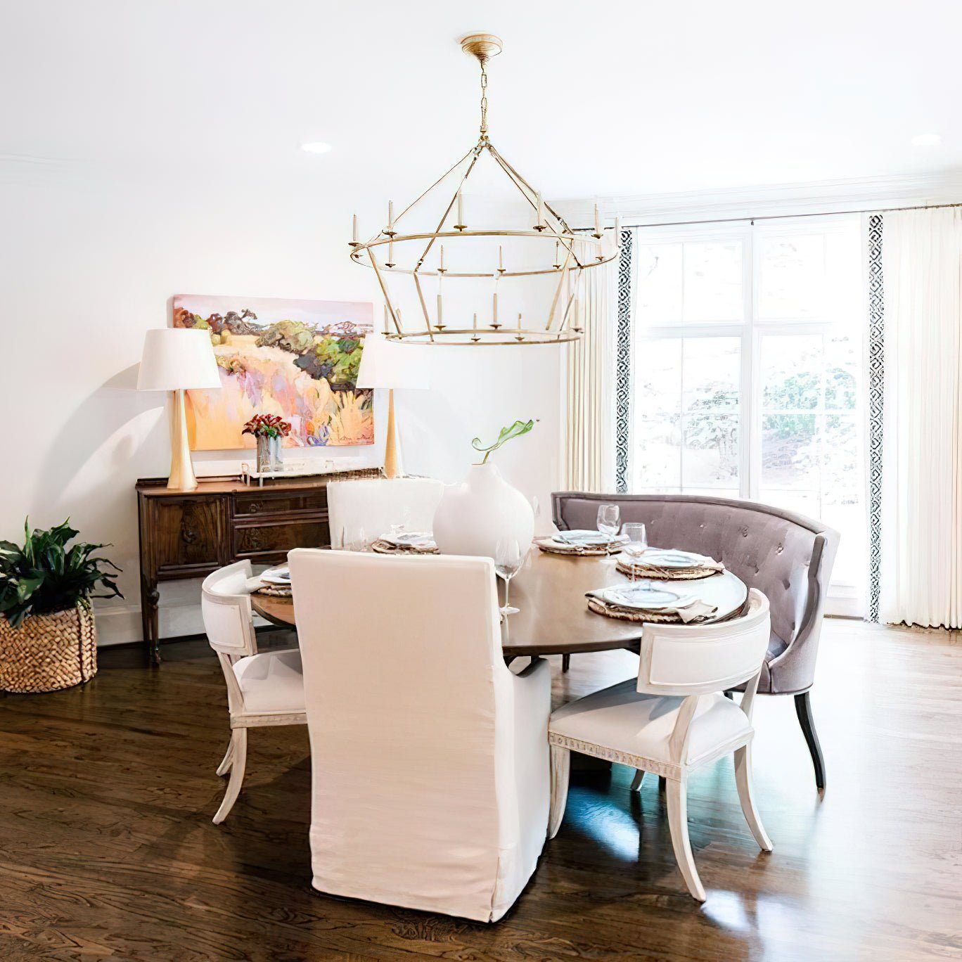 Designer Aurevon Grand Wheel Chandelier material and finish detail