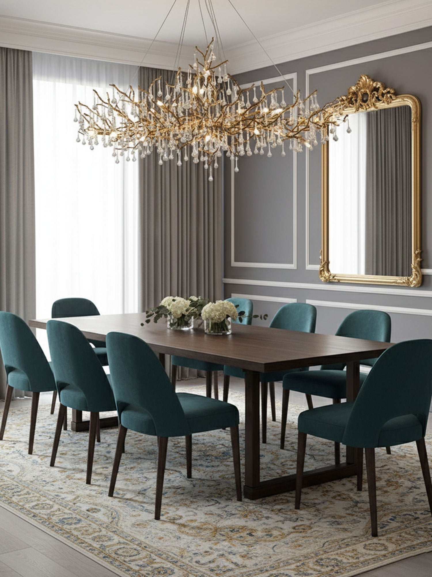 Designer Bijou Chandelier material and finish detail