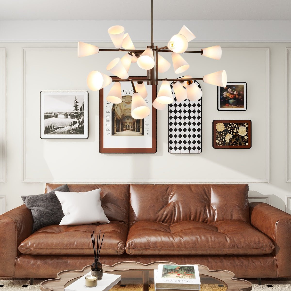 Designer Cassius Chandelier detail view