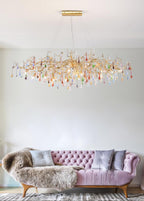 Designer Colorful Raindrop Brass Branch Chandelier product image