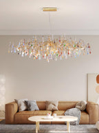 Designer Colorful Raindrop Brass Branch Chandelier product image