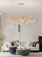 Designer Colorful Raindrop Brass Branch Chandelier product image