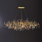 Designer Colorful Raindrop Brass Branch Chandelier product image