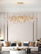 Designer Colorful Raindrop Brass Branch Chandelier product image