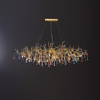 Designer Colorful Raindrop Brass Branch Chandelier product image
