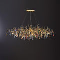 Designer Colorful Raindrop Brass Branch Chandelier product image
