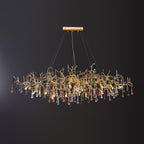 Designer Colorful Raindrop Brass Branch Chandelier product image