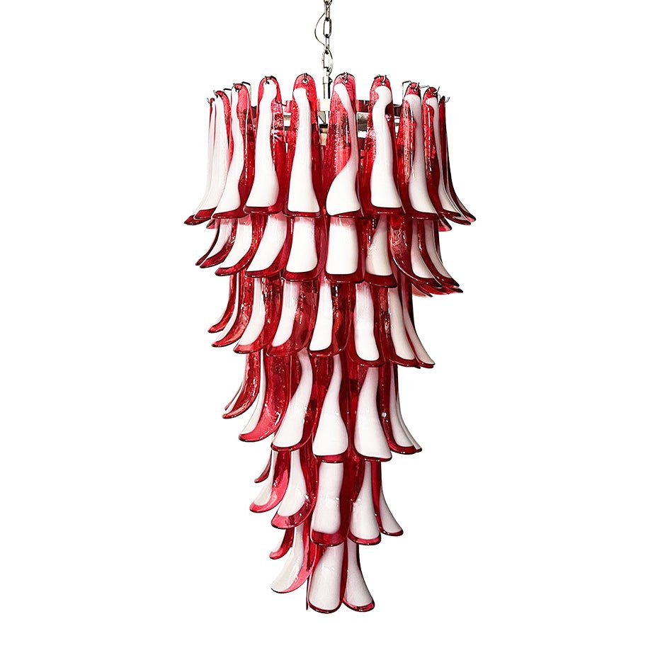 Designer Murano Red Petals Spiral Chandelier product image