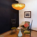 Designer Murano Rhombus Amber Poliedri Glass Chandelier product image