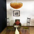 Designer Murano Rhombus Amber Poliedri Glass Chandelier product image
