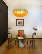 Designer Murano Rhombus Amber Poliedri Glass Chandelier product image