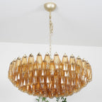 Designer Murano Rhombus Amber Poliedri Glass Chandelier product image