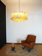 Designer Petal Amber Murano Glass Chandelier product image