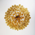 Designer Petal Amber Murano Glass Chandelier product image