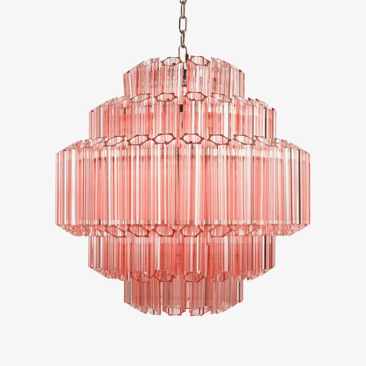 Designer Pink Palermo Murano Chandelier by Bling Lighting Studio