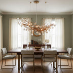 Designer Stone Crystal Brass Chandelier additional product view