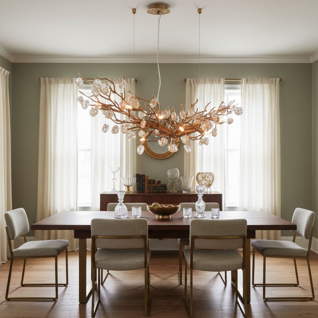 Designer Stone Crystal Brass Chandelier additional product view
