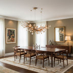 Designer Stone Crystal Brass Chandelier product image