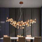 Designer Stone Crystal Brass Chandelier product image