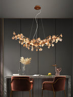 Designer Stone Crystal Brass Chandelier product image