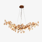 Designer Stone Crystal Brass Chandelier product image