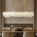 Norham Alabaster Linear Chandelier by Bling Lighting Studio