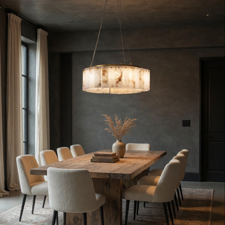 Hartford Alabaster Chandelier by Bling Lighting Studio