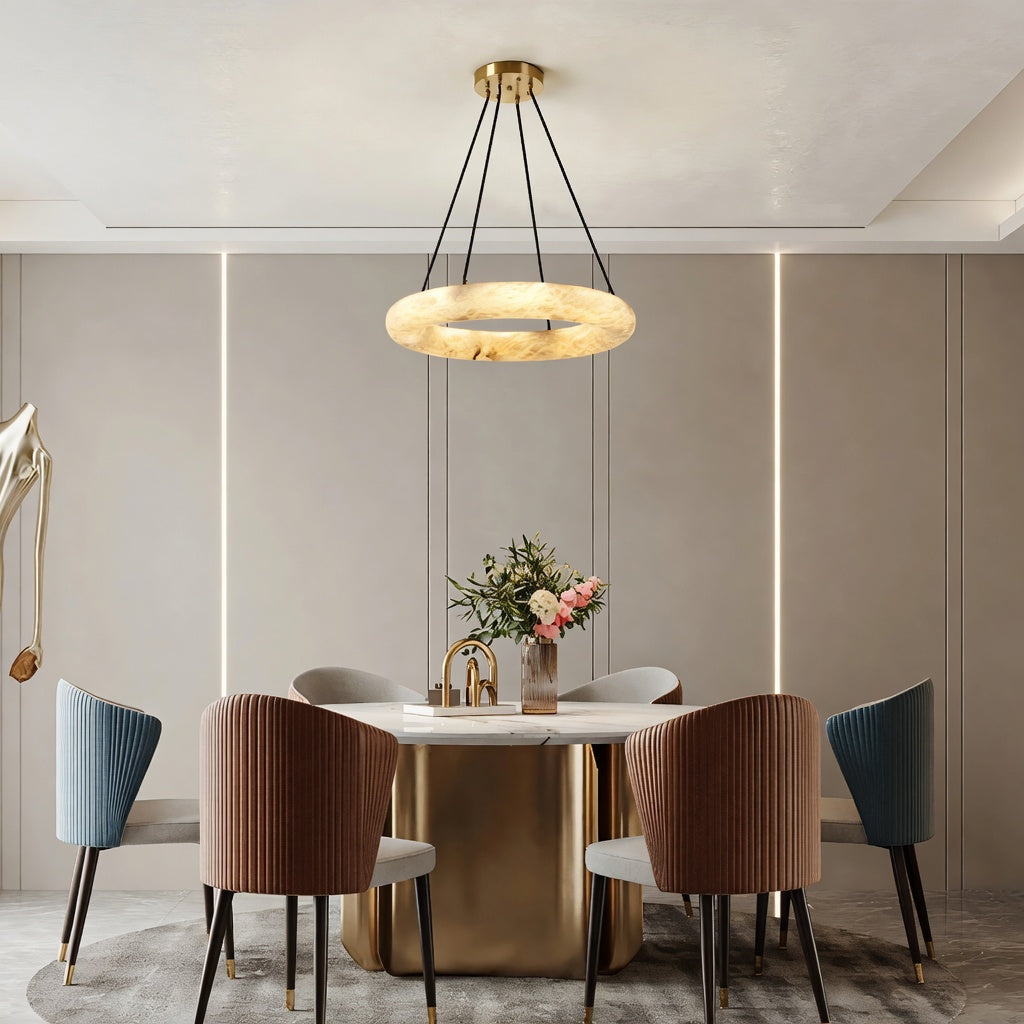 Trenton Alabaster Chandelier 20" by Bling Lighting Studio